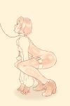  1girl areolae ass bdsm blush boots breasts collar final_fantasy final_fantasy_ix garnet_til_alexandros_xvii gloves leash nipple_tassels nipples pointsxt short_hair square_enix square_soft squatting thighs tongue 