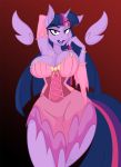  2017 anthro big_breasts breasts cleavage clothed clothing equine female friendship_is_magic horn jrvanesbroek licking licking_lips mammal my_little_pony smile solo tongue tongue_out twilight_sparkle_(mlp) winged_unicorn wings 