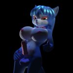  2018 3d_(artwork) anthro beckoning big_breasts blue_fur blue_hair breasts canine dickgirl digital_media_(artwork) erection fox fur green_eyes hair hi_res intersex kate_(themeshow101) looking_at_viewer mammal nipples nude penis seductive simple_background slit_pupils smile solo themeshow101 white_fur 