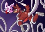 2015 anal anal_penetration bdsm blush bondage bound bow_tie canine erection five_nights_at_freddy&#039;s five_nights_at_freddy&#039;s_2 fox foxy_(fnaf) fur machine male mammal mangle_(fnaf) nude penetration penis pink_fur precum purplekitsune21 raised_tail red_fur restrained robot sex video_games white_fur yellow_eyes 