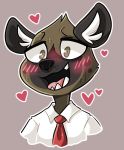  2018 aggressive_retsuko anthro clothed clothing digital_media_(artwork) fur haida hyena male mammal necktie sanrio teevz 