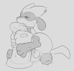  after_sex anal_prolapse balls blush butt canine chastity chastity_cage male mammal nintendo pok&eacute;mon pok&eacute;mon_(species) prolapse riolu sex_toy slimefur solo video_games 