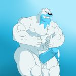  2018 anthro balls bear beartic big_penis cum erection humanoid_penis ice looking_at_viewer male mammal manly muscular muscular_male nintendo nude penis pok&eacute;mon pok&eacute;mon_(species) polar_bear smile solo standing teeth thick_thighs video_games 