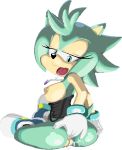  2010 alpha_channel anal breasts clothed clothing fan_character fingering fingering_self gloves hedgehog is_(artist) mammal masturbation pussy sonic_(series) tongue tongue_out 