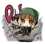  :&gt; :p bangs black_legwear blonde_hair blunt_bangs blush brown_jacket brown_shorts camouflage camouflage_jacket camouflage_shorts closed_mouth dual_wielding eyebrows_visible_through_hair fukaziroh_(sao) grenade_launcher gun helmet holding holding_gun holding_weapon jacket long_hair long_sleeves m32 mgl-140 milkor_mgl pantyhose rightony_&amp;_leftania shirasu_youichi short_shorts shorts sidelocks solo striped striped_legwear sword_art_online sword_art_online_alternative:_gun_gale_online tongue tongue_out v-shaped_eyebrows vertical-striped_legwear vertical_stripes very_long_hair weapon yellow_eyes 