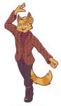  black_shoes cat clothing cousindave feline fur hairdo legwear male mammal maroon_shirt multiple_outfits oliver_(cousindave) orange_fur socks turtle_neck 