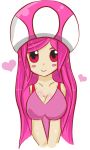 &lt;3 big_breasts blush breasts cleavage clothed clothing female hair human long_hair mammal mariamagic59_(artist) mario_bros nintendo not_furry pink_hair smile toadette video_games 