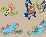  all_fours amphibian anal anal_penetration ass_up balls bdsm bending bent_over bondage bound charmander collar cum cum_inside domination feraligatr flaccid flaming_tail forced greninja group group_sex kecleon leash lee_the_kec lifted male male/male moonlight-kat nintendo on_lap oral penetration penis pok&eacute;mon pok&eacute;mon_(species) power_bottom rape reptile rimming scalie sex simple_background size_difference small_dom_big_sub threesome tongue totodile video_games 