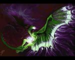  2010 ambiguous_gender black_bars claws digital_media_(artwork) dragon feral green_scales horn membranous_wings neboveria open_mouth scales scalie solo western_dragon wings 