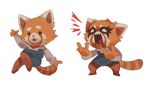  2018 aggressive_retsuko anthro clothed clothing digital_media_(artwork) female fur hi_res mammal red_panda retsuko ritogatemir sanrio simple_background white_background 