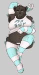  bear big_breasts boris breasts clothed clothing crop_top crossdressing cuntboy femenine_clothing intersex legwear male mammal panties shirt simple_background stockings teeth toxicempress3 underwear 