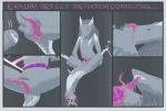  2014 anthro autocunnilingus bashfulsprite gaping gaping_pussy gore hard_vore masturbation oral pussy sergal vaginal vore 