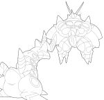  2017 anthro better_version_at_source black_and_white buzzwole duo erection eyes_closed feral hi_res humanoid_penis male monochrome muscular muscular_male nintendo penis pok&eacute;mon pok&eacute;mon_(species) scolipede simple_background sweat type ultra_beast video_games white_background 