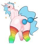  2018 alpha_channel anal anal_beads anal_masturbation anal_penetration anatomically_correct anatomically_correct_penis animal_genitalia animal_penis anthro anus balls blue_hair blue_tail brown_eyes butt clothing digital_media_(artwork) equine equine_penis erection girly hair horn legwear long_hair long_tail looking_back male mammal masturbation mostly_nude penetration penis pink_balls pink_horn pink_penis pink_skin rainbow_clothing rainbow_legwear rainbow_stockings rear_view sex_toy simple_background solo sparkles stockings striped_clothing striped_legwear striped_stockings stripes super_gay thefallenstarchild toying_self transparent_background unicorn unicorn_horn 