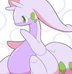  abstract_background ambiguous_gender belly cute dragon feral gastropod goodra green_eyes nintendo pok&eacute;mon pok&eacute;mon_(species) scalie simple_background sitting snail solo unknown_artist video_games white_background 