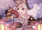  cleavage japanese_clothes sapphire_(pixiv_15735860) tagme umbrella 