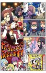  4koma 6+boys anger_vein artist_name blonde_hair blue_eyes blue_hair bob_cut bright_pupils brown_hair cheering closed_eyes comic copyright_name darling_in_the_franxx faceless faceless_female faceless_male freckles glasses gorou_(darling_in_the_franxx) green_eyes green_hair grey_eyes handshake highres ichigo_(darling_in_the_franxx) ikuno_(darling_in_the_franxx) kokoro_(darling_in_the_franxx) long_hair mato_(mozu_hayanie) mitsuru_(darling_in_the_franxx) multiple_boys multiple_girls newtype_flash nine_alpha nine_beta nine_delta nine_epsilon nine_gamma octopus_hold opaque_glasses orange_eyes purple_hair red_hair referee sock_garters striped submission_hold sweat translated trembling uniform updo vertical_stripes wavy_hair wrestling wrestling_ring zorome_(darling_in_the_franxx) 