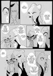  anthro arctic_fox black_and_white blush canine clothed clothing comic cynthia_walker dialogue disney english_text female fox jack_savage jewelry male mammal monochrome necklace rem289 speech_bubble text zootopia 