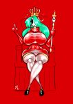  big_breasts blush breasts clothed clothing crown female hair hi_res hood humanoid legwear long_hair mario_bros mask nintendo not_furry panties saliant_sunbreeze scepter shygirl shyguy solo stockings thick_thighs underwear video_games voluptuous wide_hips 