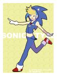  blonde_hair blue_eyes blue_hair blue_hoodie blue_pants cosplay english fang gloves hood hoodie male_focus multicolored_hair one_eye_closed open_mouth pants red_footwear rento_(rukeai) running shoes sleeveless sleeveless_hoodie smile solo sonic sonic_(cosplay) sonic_the_hedgehog star starry_background white_gloves yuu-gi-ou yuu-gi-ou_arc-v yuugo_(yuu-gi-ou_arc-v) 