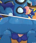  2018 anthro blue_skin blush butt duo female greninja long_tongue lying male male/female male_penetrating mating_press missionary_position nintendo nude on_back open_mouth penetration penis pok&eacute;mon pok&eacute;mon_(species) pussy seismitoad sex size_difference spread_legs spreading tongue tongue_out type vaginal vaginal_penetration video_games 
