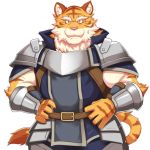  armor clothing feline male mammal muscular solo tiger urakata5x 