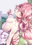  artist_name bare_shoulders blush breasts cleavage granblue_fantasy grey_background hong_(white_spider) large_breasts long_hair looking_at_viewer looking_to_the_side open_mouth patreon_username pink_hair plant_girl pointy_ears simple_background sketch sleeveless solo yellow_eyes yggdrasil_(granblue_fantasy) 