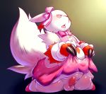  balls bow chiro_(artist) claws clothed clothing clothing_lift crossdressing edit erection footwear girly hi_res high_heels kneeling male nintendo open_mouth penis pok&eacute;mon pok&eacute;mon_(species) red_eyes ribbons shoes skirt skirt_lift slightly_chubby solo sweat tongue tongue_out uncensored video_games zangoose 