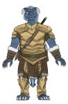  2018 anthro armor axe barefoot biped claws clothed clothing dragonborn dungeons_&amp;_dragons fax_turnuroth_(character) fingerless_gloves full-length_portrait gloves hi_res horn loincloth longsword male matydraws_(artist) melee_weapon overweight overweight_male portrait scalie shoulderpads simple_background smile solo standing sword toes tomahawk weapon 