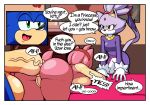  amy_rose anal anal_penetration anthro big_breasts big_butt big_penis blaze_the_cat breasts butt cat dialogue dreamcastzx1 english_text feline female hedgehog huge_breasts huge_butt huge_penis male male/female mammal penetration penis sonic_(series) sonic_the_hedgehog text viktor2 