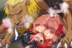  bestiality breasts cum cum_in_pussy hitozuma_isekai_senshi_natsumi huge_breasts inja_no_kuruwa lion nipples sex vaginal 