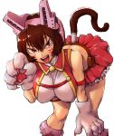  :d amania_orz animal_ears bare_shoulders bell bent_over boku_no_hero_academia boots breasts butt_crack cat_ears cat_tail claws covered_nipples dated eyebrows_visible_through_hair eyelashes facial_mark fake_animal_ears fake_tail frilled_skirt frills fur-trimmed_boots fur_trim gloves hair_between_eyes hand_on_own_knee headgear impossible_clothes jingle_bell large_breasts looking_at_viewer open_mouth paw_gloves paw_pose paws shiny shiny_hair simple_background skirt smile solo sousaki_shino tail twitter_username white_background 