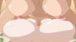  00s 2girls animated animated_gif breast_press breasts kuouzumiaiginsusutakeizumonokamimeichoujin_mika large_breasts multiple_girls nipples resort_boin shinjou_kanae tan yuri 