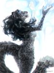  anthro breasts butt crown featureless_breasts feline female fur hair leopard levelviolet mammal nude open_mouth solo standing tiara 