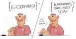  ! ... 2015 ? annoyed anthro brown_fur burgerpants cat cigarette clothed clothing comic digital_media_(artwork) english_text eyes_closed feline fur grumpy hat male mammal open_mouth pink_nose rabiscosetal shirt sigh simple_background smoke smoking solo text undertale unseen_character video_games white_background 