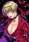  1girl blonde_hair bloody_roar breasts jenny_burtory large_breasts lipstick 