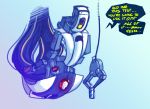  dialogue english_text female food glados gradient_background humor machine portal_(series) robot simple_background solo text unknown_artist valve video_games whipped_cream 