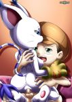  1boy 1girl breasts cat_tail digimon furry gloves himi_tomoki sex tailmon 