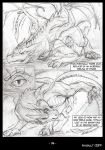  2017 all_fours claws comic dragon english_text feral male nyhgault penis solo text transformation wings 