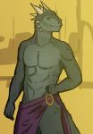  anthro argonian arnielia clothed clothing horn male partially_clothed scalie simple_background sketch solo standing the_elder_scrolls toga video_games 