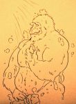  ape gorilla mammal overwatch primate shower video_games winston_(overwatch) wuffinarts 