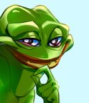  amphibian anthro frog lips looking_at_viewer male meme nightmare_fuel pepe_the_frog rare_pepe smile solo unknown_artist 