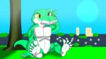  5_fingers 5_toes alligator claws cregon crocodile crocodilian feet fingers hat humanoid_feet humanoid_hands jollyville male nude reptile scalie sitting toe_claws toes 