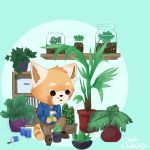  2018 aggressive_retsuko anthro clothed clothing digital_media_(artwork) male mammal red_panda resasuke sanrio simple_background solo thatwonkyhanky 