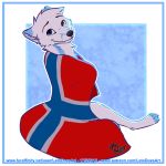  arctic_fox blue_eyes blue_fur canine flag fox fur leto_(letodoesart) letodoesart mammal norway simple_background sitting white_fur 