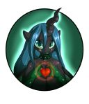  &lt;3 2018 alpha_channel anthro breasts changeling clothing female friendship_is_magic green_eyes hair hi_res horn long_hair looking_at_viewer my_little_pony queen_chrysalis_(mlp) slit_pupils solo suirano 