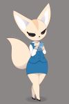  2018 aggressive_retsuko anthro canine cellphone clothed clothing digital_media_(artwork) female fennec fenneko footwear fox grey_background hi_res holding_object holding_phone mammal pastelletta phone short_stack simple_background solo 