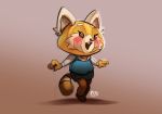  2018 absurd_res aggressive_retsuko anthro clothed clothing digital_media_(artwork) female fur hi_res mammal red_panda retsuko sanrio simple_background suehtamsatierf 