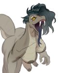  anthro breasts dickgirl humanoid_penis intersex kyra_(atrolux) looking_at_viewer nipples nude penis queervanire reptile scalie snake solo standing tongue tongue_out uncut 