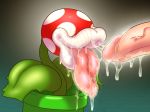  after_sex ambiguous_gender big_lips big_tongue cum cum_on_face cum_on_tongue duo faceless_male flora_fauna human humanoid_penis lips long_tongue male male/ambiguous mammal mario_bros nintendo not_furry oral penis piranha_plant plant saliva tongue unknown_artist video_games 